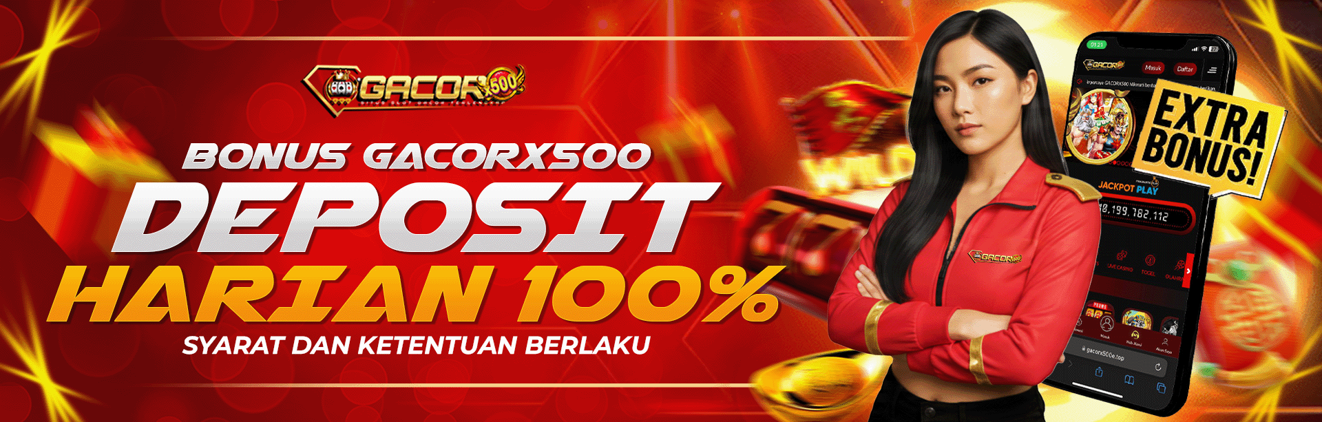 BONUS DEPOSIT HARIAN 100%