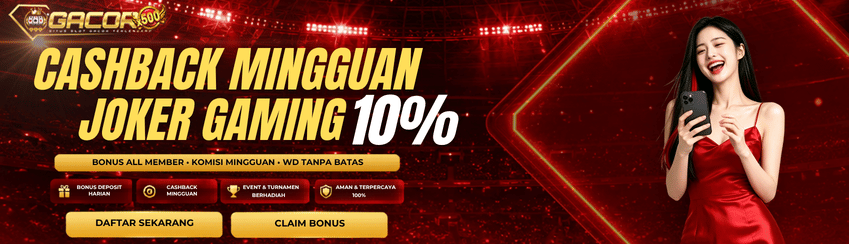 Cashback Mingguan Jokergaming